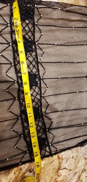 Beaded neck sheer layered dress flapper - Picture 11 of 11